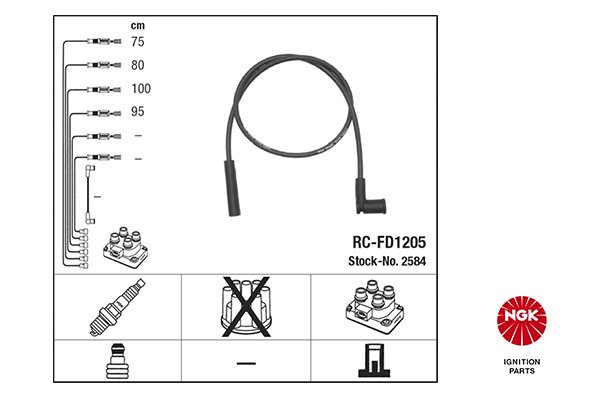 Kit de câbles d'allumage - RC-FD1205